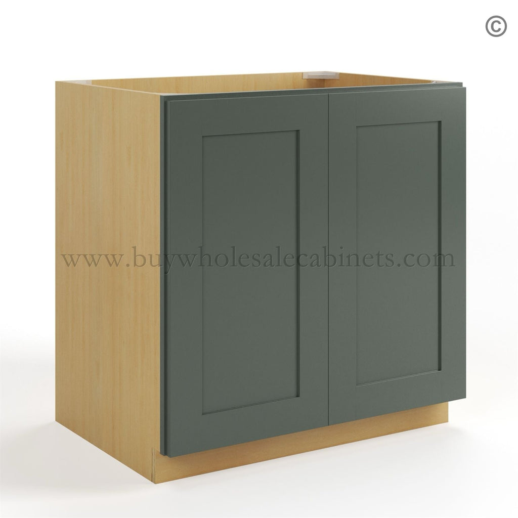 Green Shaker Base Cabinet – Full Height 2 Doors