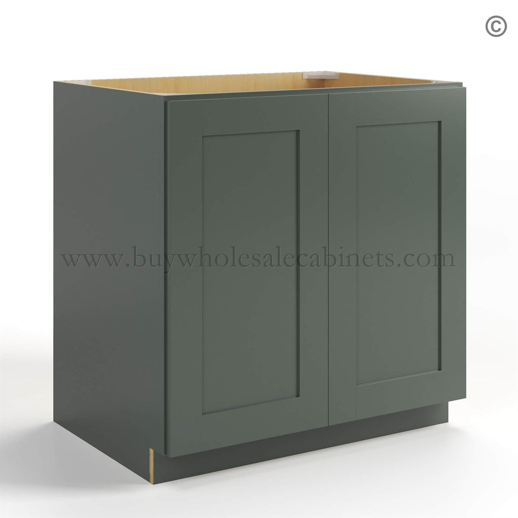 Green Shaker Base Cabinet – Full Height 2 Doors