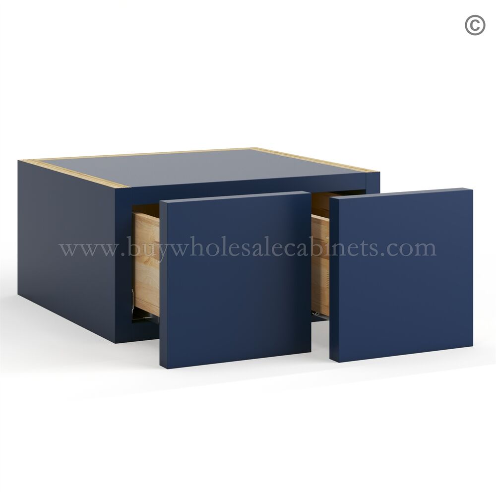 Frameless Oxford Blue Wall Small Drawers – 2 Drawers