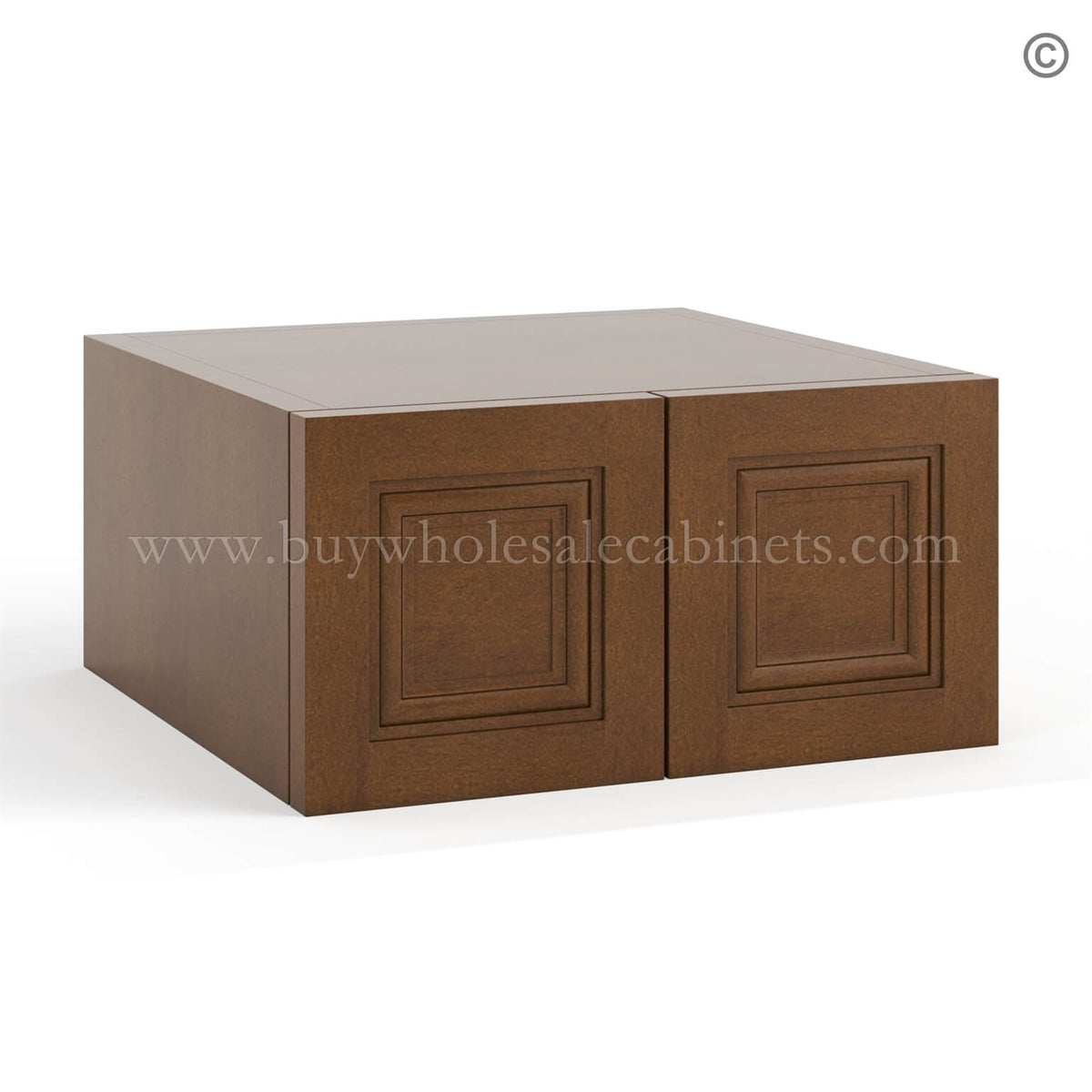 Frameless Classic Chestnut Wall Small Drawers – 2 Drawers