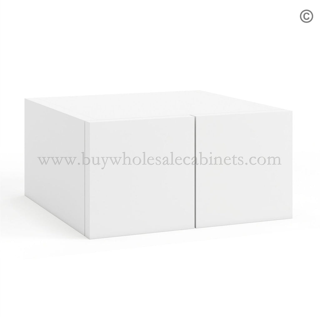 Frameless Modern White Shaker Wall Small Drawers – 2 Drawers