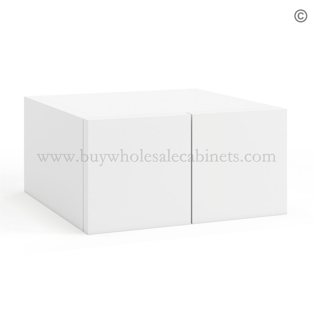 Frameless Modern White Shaker Wall Small Drawers – 2 Drawers