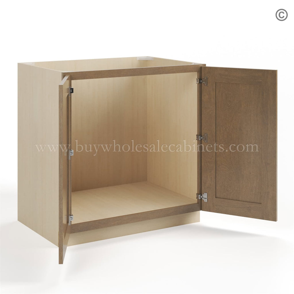 Rustic Wood Shaker Base Cabinet – Full Height 2 Doors