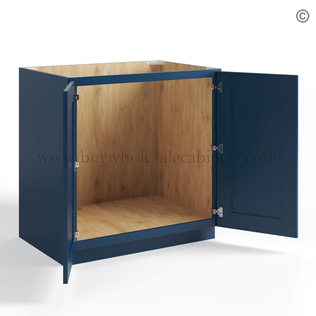 Navy Blue Shaker Base Cabinet – Full Height 2 Doors