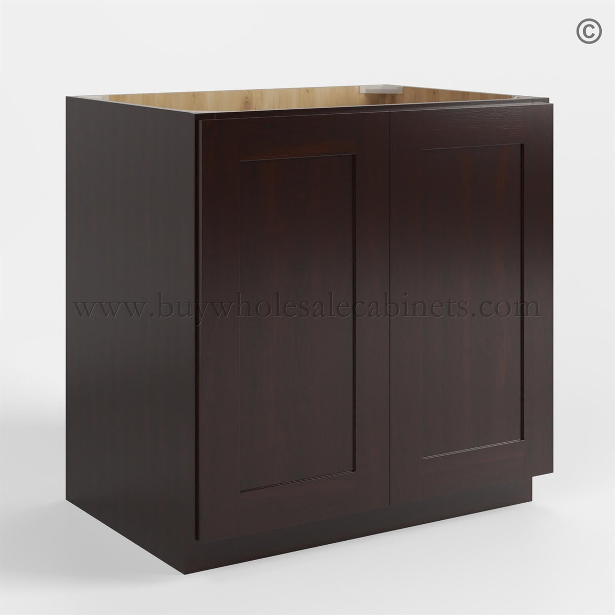 Shaker Espresso Shaker Base Cabinet – Full Height 2 Doors