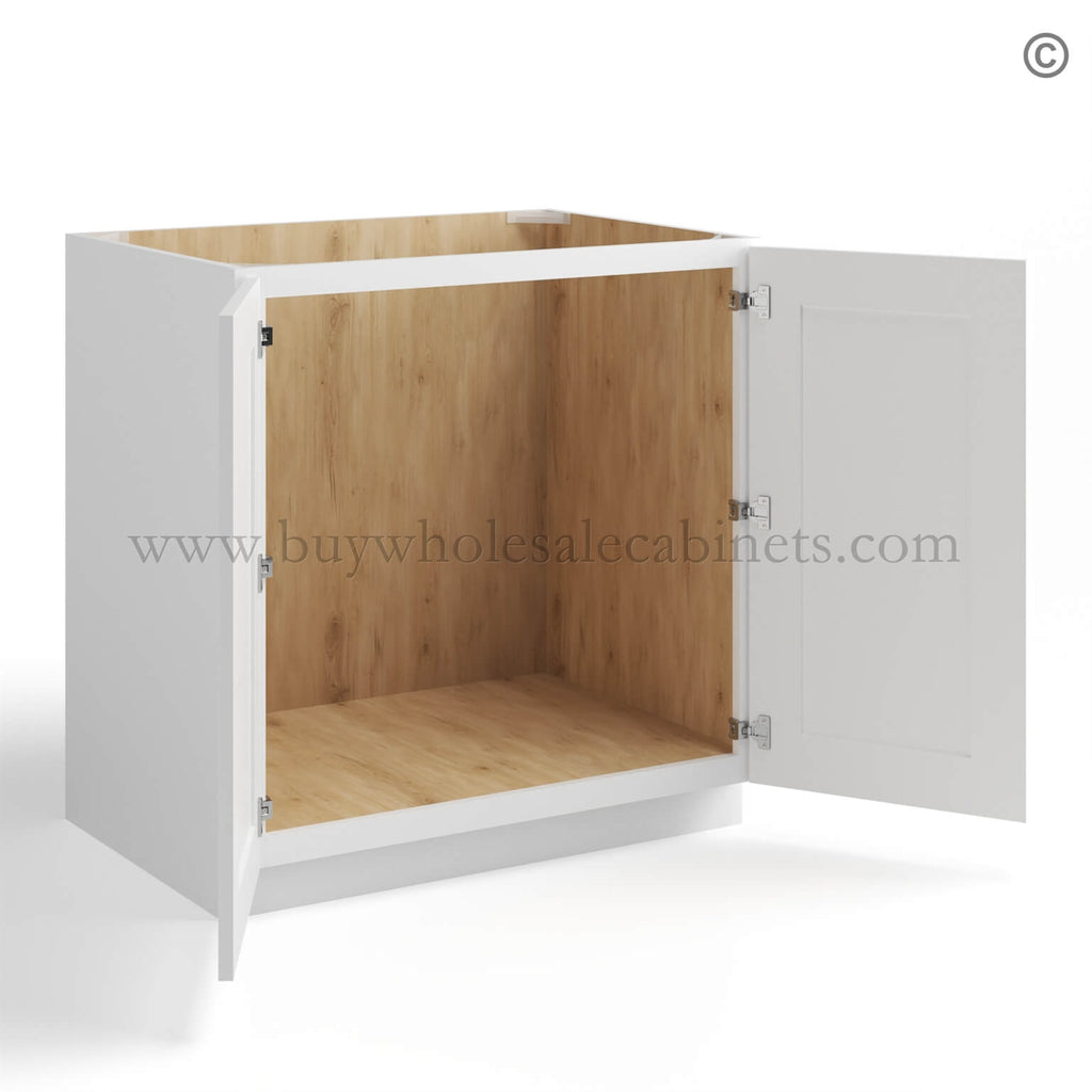 White Shaker Base Cabinet – Full Height 2 Doors
