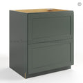 Green Shaker Two Drawer Base