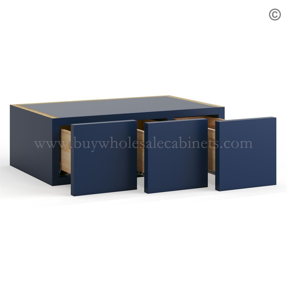 Frameless Oxford Blue Wall Small Drawers – 3 Drawers