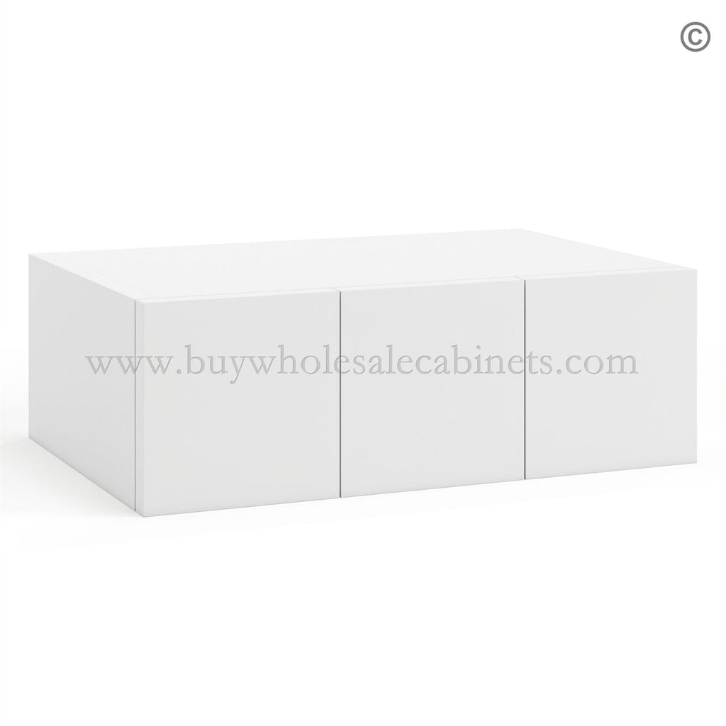 Frameless Modern White Shaker Wall Small Drawers – 3 Drawers