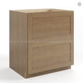 Rustic Wood Shaker Two Drawer Base