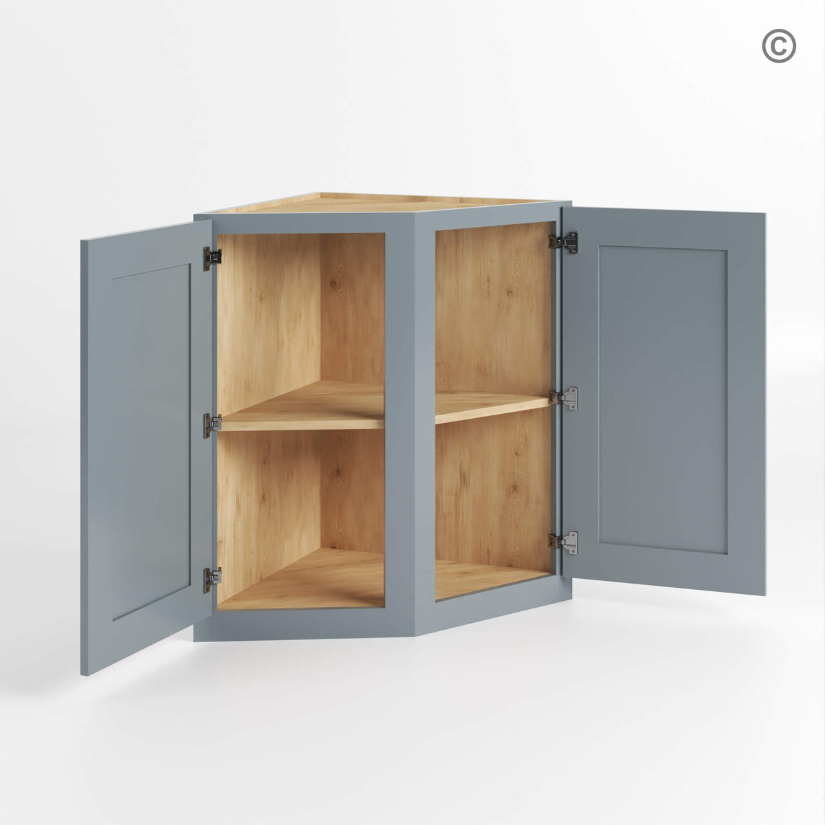 Gray Shaker Base End Cabinet
