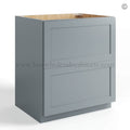 Gray Shaker Two Drawer Base