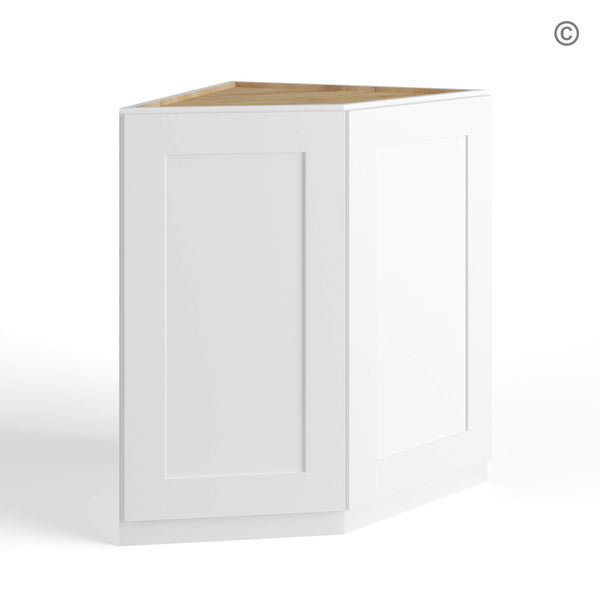 White Shaker Base End Cabinet