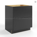 Slim Black Shaker Two Drawer Base