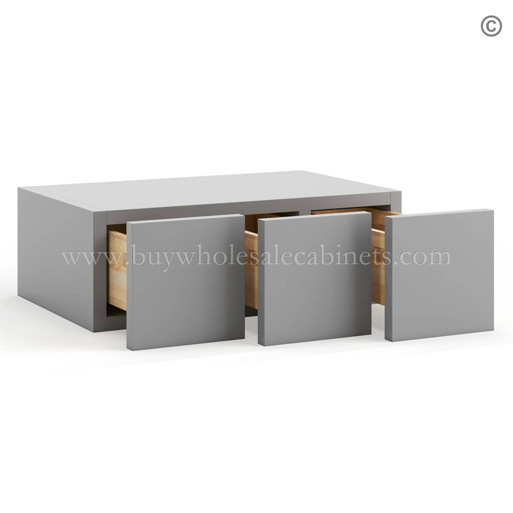 Frameless Graphite Gray Wall Small Drawers – 3 Drawers