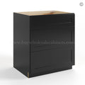 Black Shaker Three Drawer Base