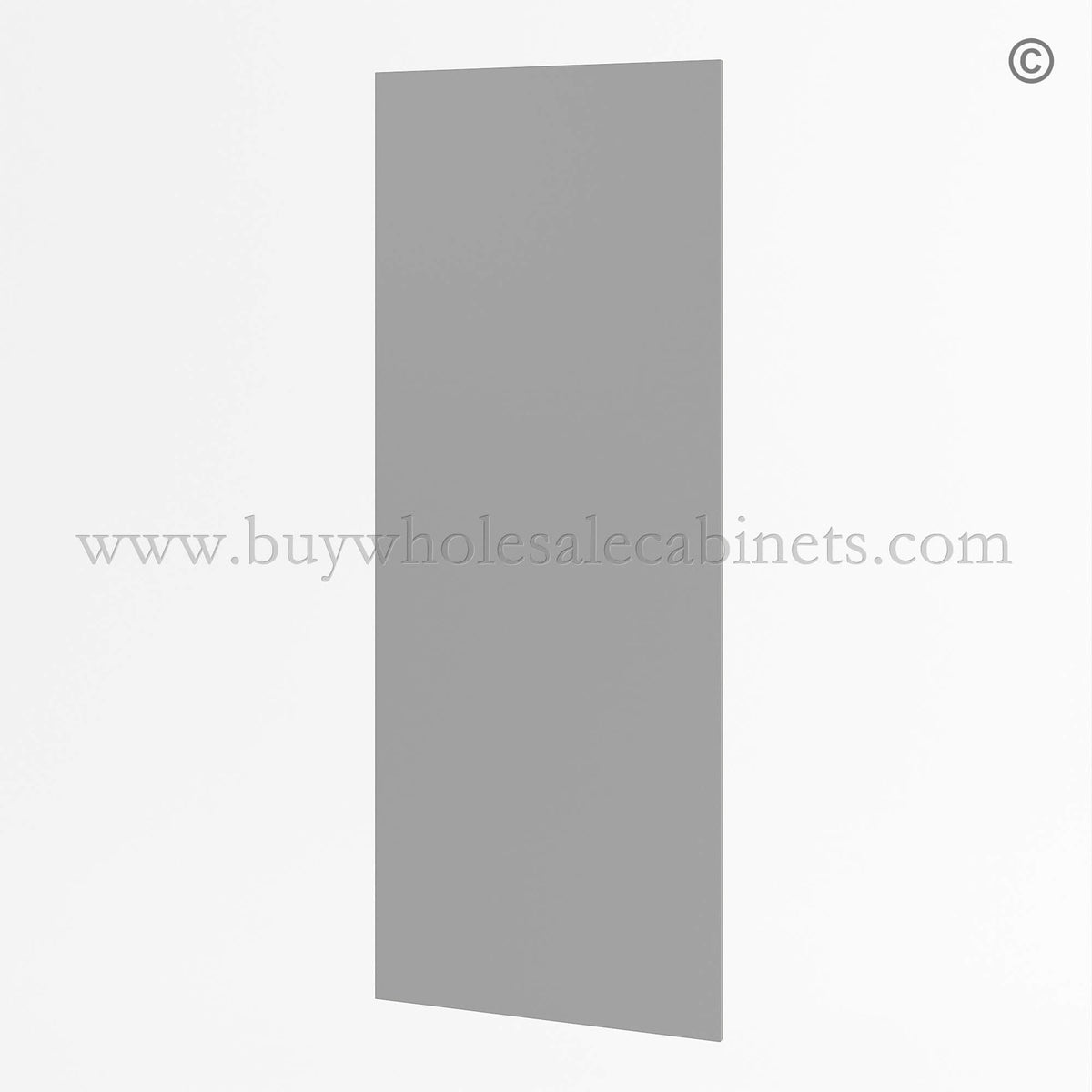 Frameless Gloss Gray Finished Island Panel