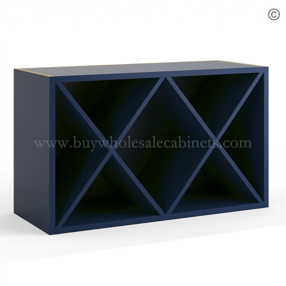 Frameless Oxford Blue Wine Rack