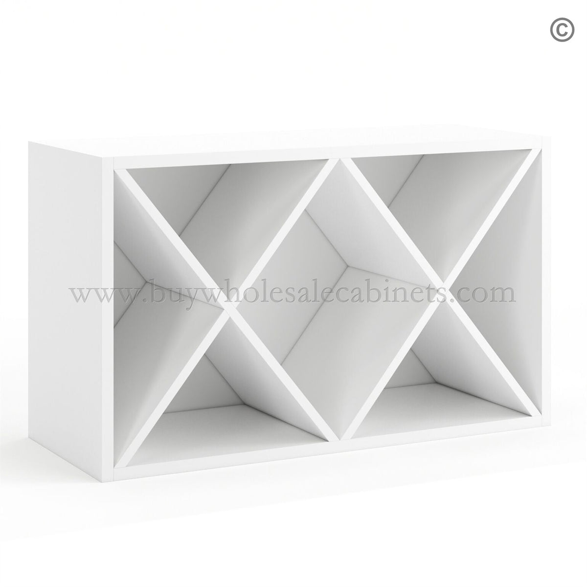 Frameless Modern White Shaker Wine Rack