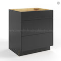 Slim Black Shaker Three Drawers Base