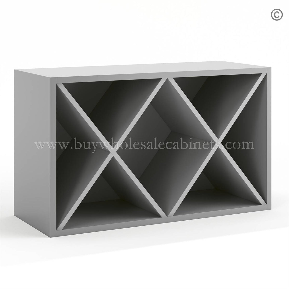 Frameless Graphite Gray Wine Rack