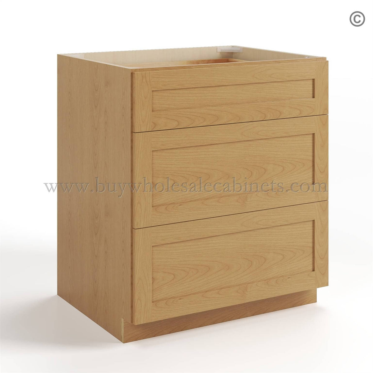 Treasure Chest Shaker Three Drawer Base