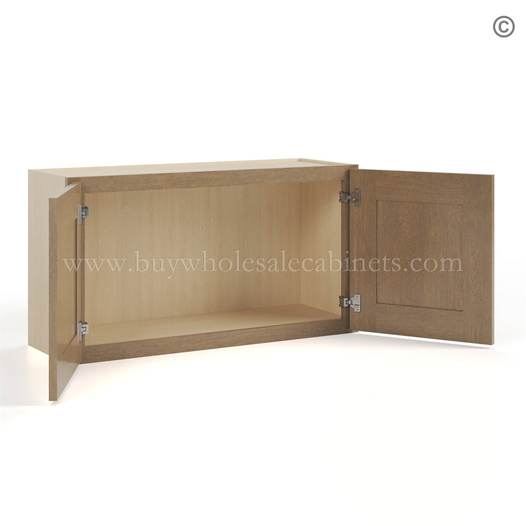 Rustic Wood Shaker 18″ H Double Door Wall Cabinet