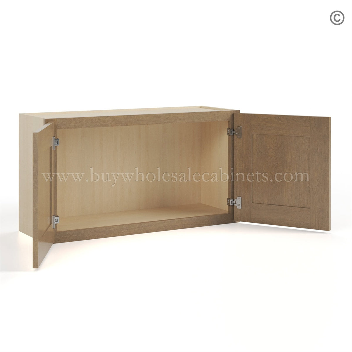 Rustic Wood Shaker 18″ H Double Door Wall Cabinet