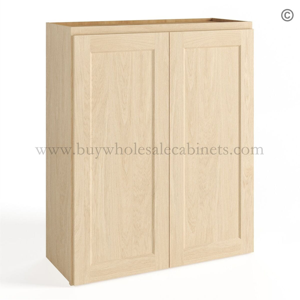 Unfinished Shaker 36″H Wall Cabinet Double Door