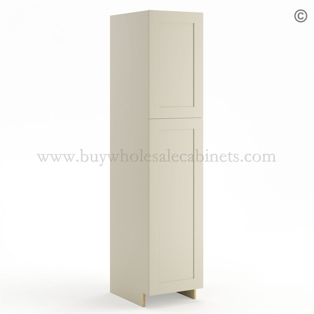 Frameless Ivory White Pantry Cabinet – Single Door