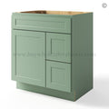 Jade Green Shaker 30″ Vanity Base Cabinet Combo
