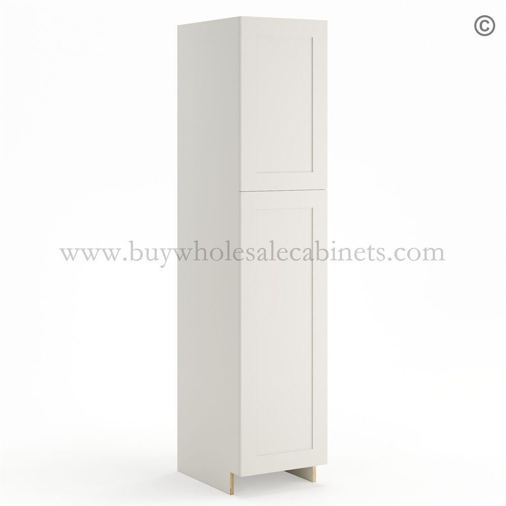 Frameless Pearl White Pantry Cabinet – Single Door