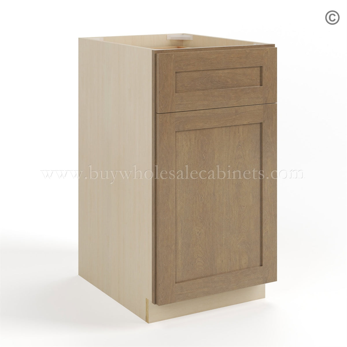 Rustic Wood Shaker Document File Base Cabinet