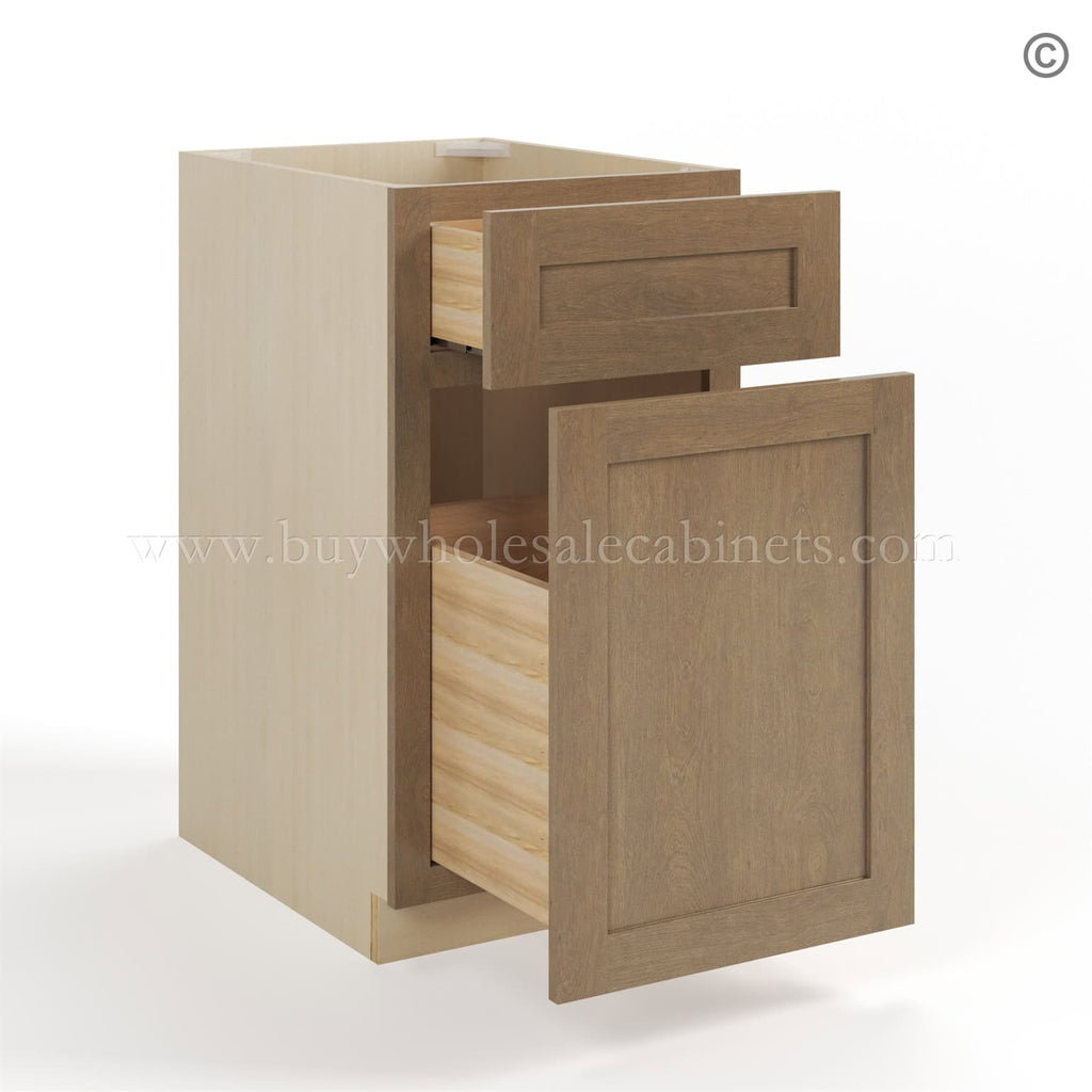 Rustic Wood Shaker Document File Base Cabinet