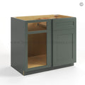 Green Shaker Blind Corner Base Cabinet (L/R interchangeable)
