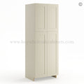 Frameless Ivory White Pantry Cabinet – Double Doors 30″W
