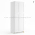 Frameless Modern White Shaker Pantry Cabinet – Double Doors 24″W