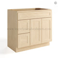 Unfinished Shaker 36″ Vanity Base Cabinet Combo