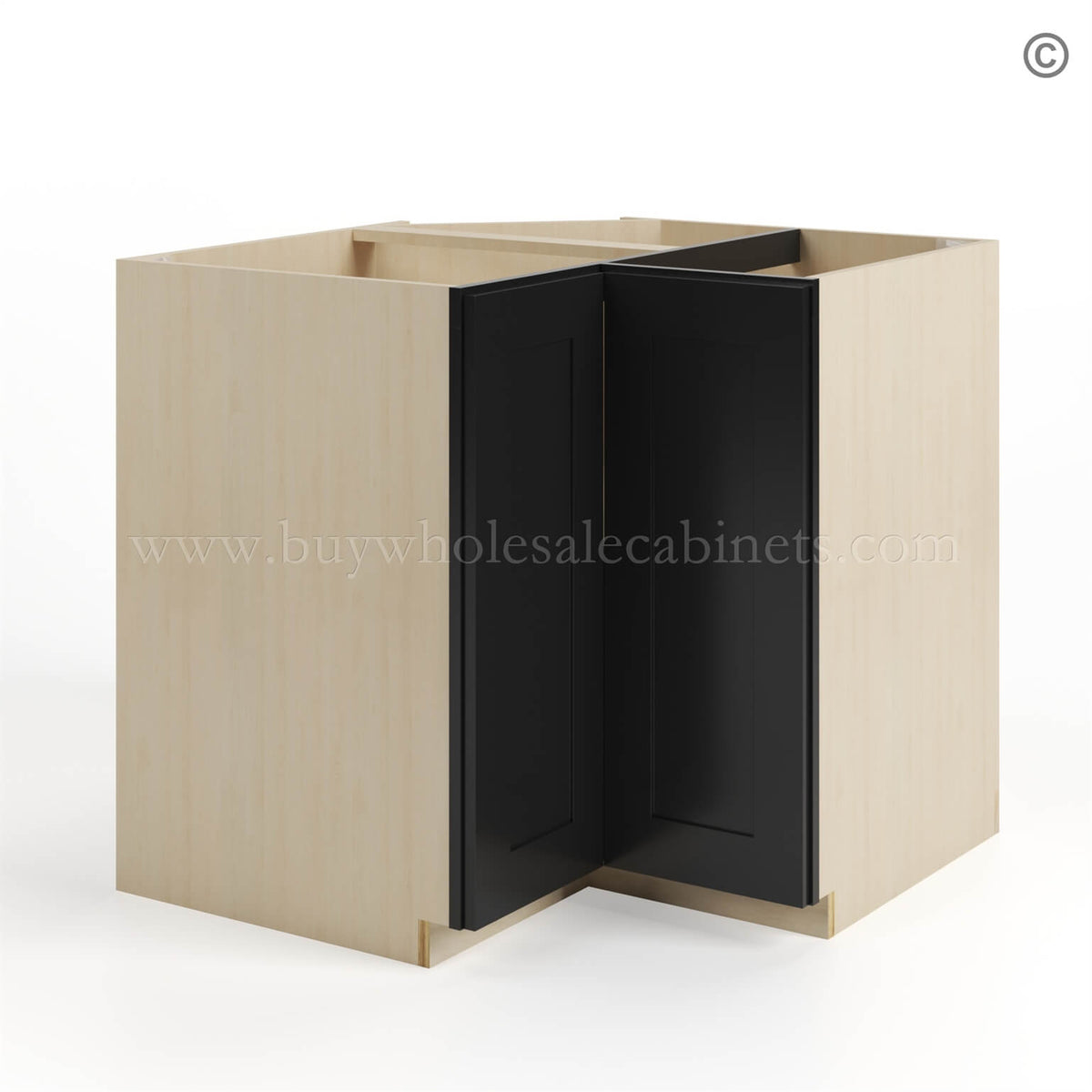 Black Shaker Easy Reach Base Cabinet
