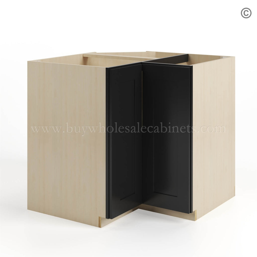 Black Shaker Lazy Susan Base Cabinet