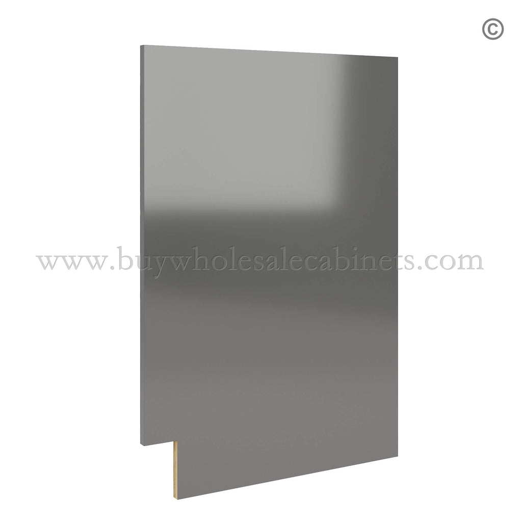 Frameless Gloss Gray Finished Panel for Base Cabinets