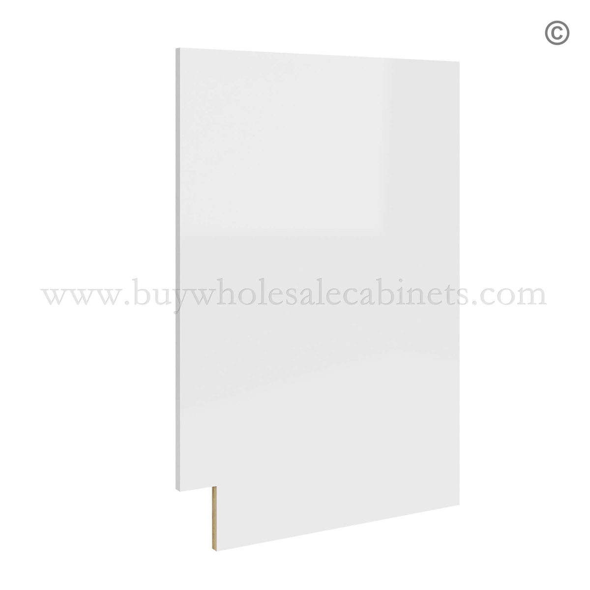 Frameless Gloss White Finished Panel for Base Cabinets