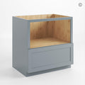 Gray Shaker Microwave Base Cabinet with Single Drawer