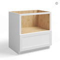 White Shaker Microwave Base Cabinet with Single Drawer