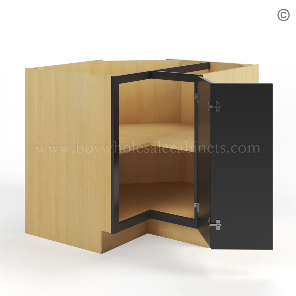 Slim Black Shaker Easy Reach Base Cabinet