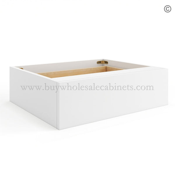 Frameless Modern White Shaker Vanity Knee Drawer