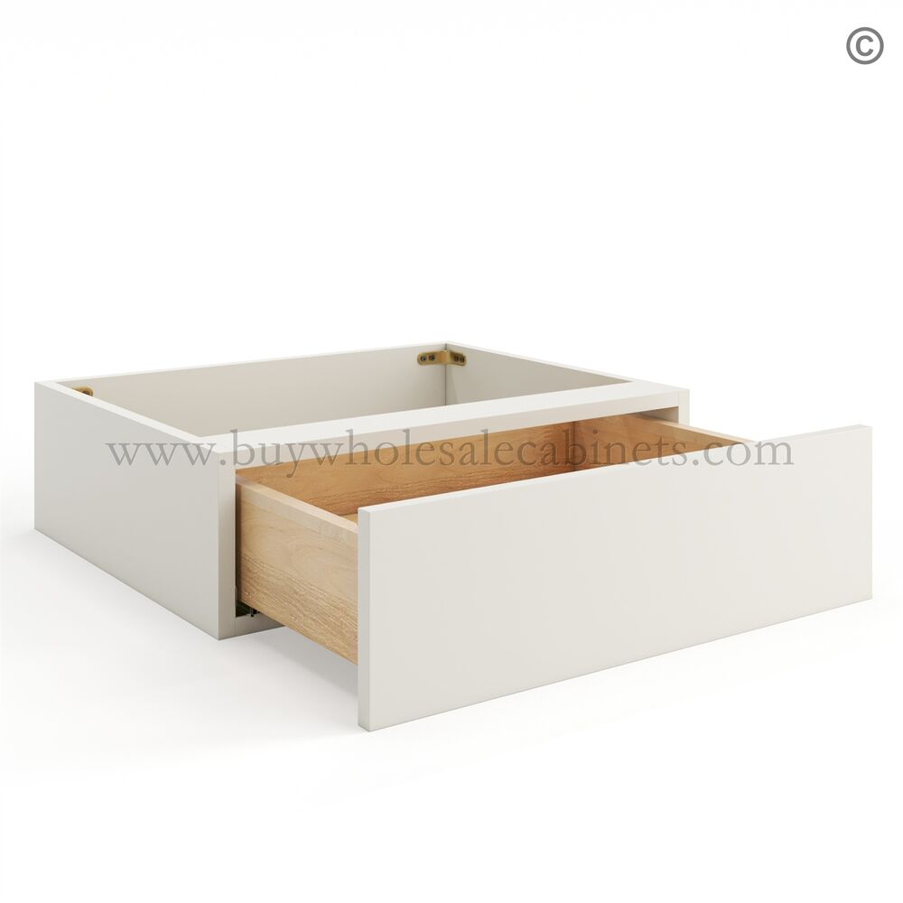 Frameless Pearl White Vanity Knee Drawer