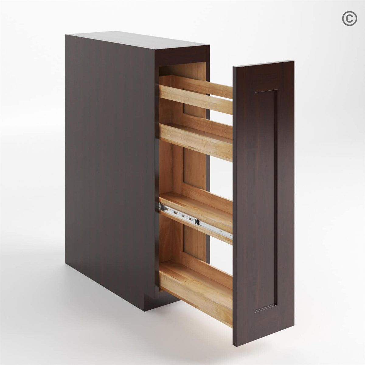 Shaker Espresso Spice Pull Base Cabinet