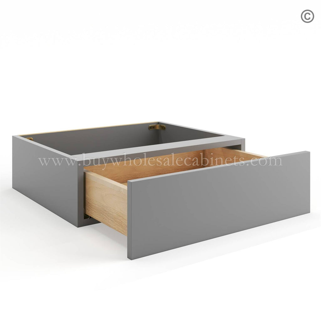 Frameless Graphite Gray Vanity Knee Drawer