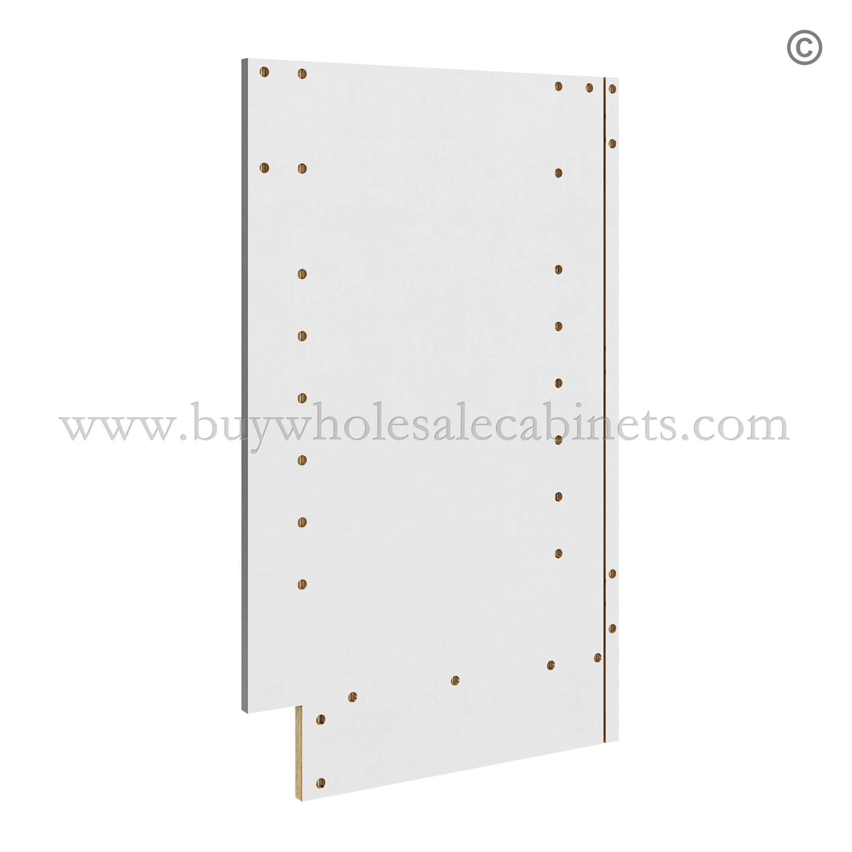 Frameless Gloss Gray Finished Side Panel for Vanity Base